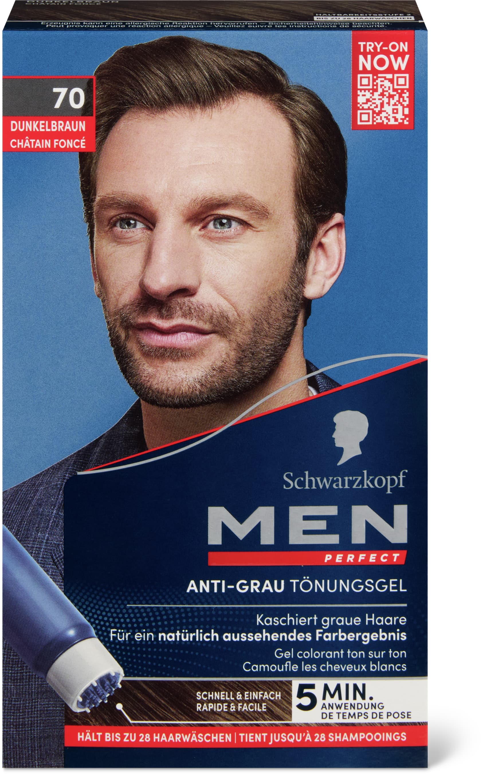 Schwarzkopf Men Perfect Tönungsgel 70 Dunkelbraun 1